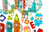 Costruzioni magnetiche con pista a biglie e musica, 118 pezzi