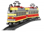 Set di costruzione compatibile tram a batterie con binari 724 pezzi