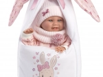 Llorens New Born bambina – bambola realistica neonato con corpo interamente in vinile 40 cm