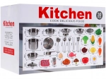 Set da cucina per bambini con pentole in acciaio inox e accessori 30 pezzi