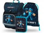 BAAGL 3 SET Ergo Minecraft Blue Axe: cartella, astuccio, sacca