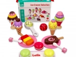 Set di gelato in legno Lelin - 25 pezzi