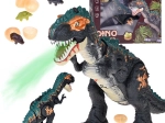 Grande dinosauro interattivo T‑Rex con vapore, luci e suoni, depone uova