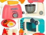 Set da cucina per bambini con microonde, tostapane e frullatore
