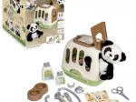 Set veterinario 2-in-1 per bambini con panda di peluche e trasportino