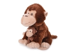 Scimmia di peluche con cucciolo – giocattolo coccoloso seduto