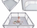 Box pieghevole per bambini – vasca di palline a secco 180 × 200 cm, grigia