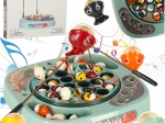 Gioco di abilità familiare pesca dei pesciolini con accessori, blu, 27 pezzi