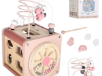 Cubo manipolativo educativo in legno 5 in 1 rosa