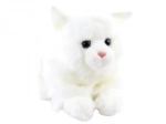 gatto di peluche bianco sdraiato 20 cm eco‑friendly