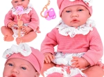 Bambola interattiva per bambini 45 cm con completo rosa