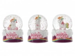Sfera di neve con unicorno in vetro 7cm