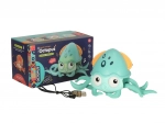 Polpo interattivo strisciante con suoni, ricaricabile via USB