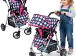 Passeggino per bambole WOOPIE Royal con seduta regolabile e 4 ruote