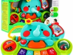 Elefante interattivo con mini pianoforte per bambini 6m+ – giocattolo musicale e sonaglino