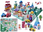 Gioco educativo in legno per costruire una città, 128 pezzi
