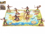 Figure di indiani con mappa