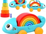 Giocattolo camaleonte arcobaleno montessori 18m+