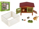 Conigliera con recinto e accessori per bambini