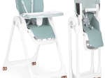 Seggiolone per bambini con altezza regolabile, doppio vassoio e rivestimento in ecopelle ECOTOYS – verde