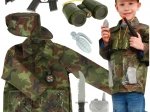 Costume mimetico da soldato per bambini con set di travestimento 3-8 anni