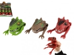 Burattino da dito in silicone dinosauro, 3 colori