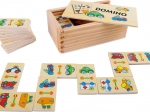 Small Foot domino in scatola di legno