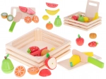Frutta in legno magnetica da tagliare con accessori in cassetta