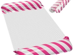 Amaca gonfiabile per acqua rosa e bianca