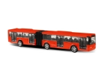 Autobus urbano articolato in metallo – rosso, 18 cm
