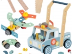 Girello-auto in legno e mini officina STEM TOOKY TOY