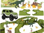 Pista da corsa con dinosauri e automobili 240 pezzi