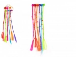 Mollette e pinzette per capelli con treccine colorate, 30 cm, 6 pz