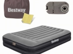 Materasso gonfiabile matrimoniale Bestway con pompa elettrica integrata e cuscino 203 × 152 × 46 cm
