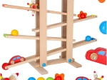Pista per biglie in legno Montessori XXL