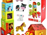 woopie green cubi fattoria pieghevoli con figurine 10 pezzi