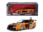 Modello di auto di Fast & Furious 1997 Mazda RX-7 con figurina di Han Lue