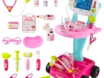 Set da dottore per bambini con carrellino – rosa, 18 pezzi