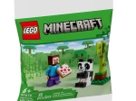 Set di Costruzioni Minecraft Steve e piccolo panda