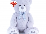 Rappa grande orso di peluche 100 cm con fiocco e cartellino