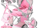 Passeggino per bambole 3 in 1 Pink Flowers