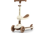 Monopattino a tre ruote per bambini con sedile FUZZY Classic – beige