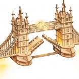 Puzzle 3D in legno Tower Bridge con illuminazione a LED