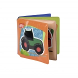 Libricino da bagno lavabile con squeaker – mezzi di trasporto, 10 × 10 cm