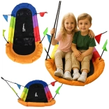 Altalena da giardino nido di cicogna rettangolare colorata 167 x 75 cm