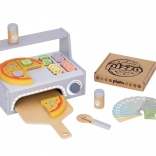Set pizza in legno Tooky Toy con accessori