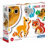 Clementoni i miei primi puzzle animaletti del bosco 4 in 1
