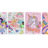 Taccuino con lucchetto con motivo unicorno 14 × 18 cm