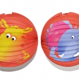 Lanterna di carta sfera con motivo animale 25 cm