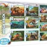 Puzzle 10 in 1 dinosauri
